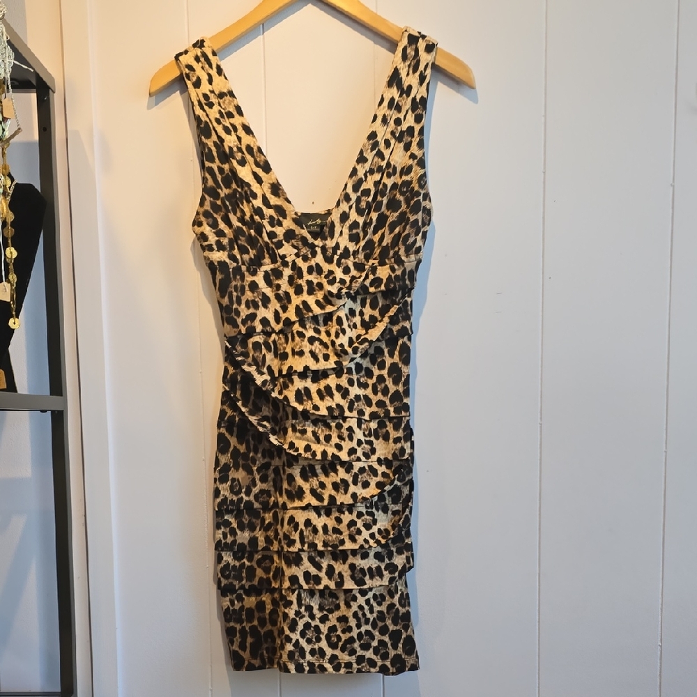 (Women's S) Forever 21 Leopard Print Sleeveless Dress
